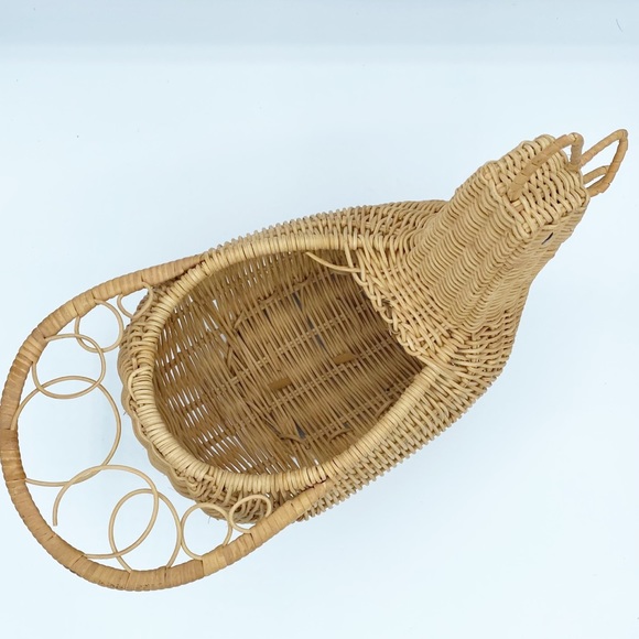 Vintage boho decor Chicken Wicker Basket creel - Picture 5 of 8